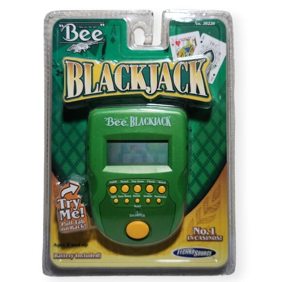 Bee Techno Source Blackjack No. 30220 Handheld Electronic Game Brand New 2003 - Picture 2 of 6